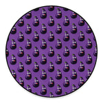 Funny Eggplant Pattern Print Round Floor Mat