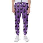 Funny Eggplant Pattern Print Scuba Joggers