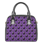 Funny Eggplant Pattern Print Shoulder Handbag