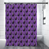 Funny Eggplant Pattern Print Shower Curtain