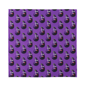 Funny Eggplant Pattern Print Silk Bandana