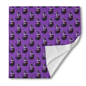 Funny Eggplant Pattern Print Silk Bandana