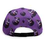 Funny Eggplant Pattern Print Snapback Cap