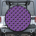 Funny Eggplant Pattern Print Tire Cover