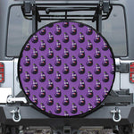 Funny Eggplant Pattern Print Tire Cover