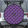 Funny Eggplant Pattern Print Tire Cover With Camera Hole