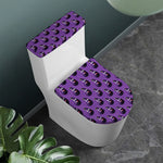Funny Eggplant Pattern Print Toilet Lid And Tank Cover Set