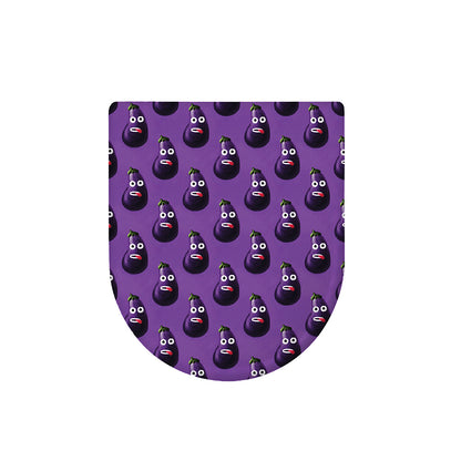 Funny Eggplant Pattern Print Toilet Lid Cover