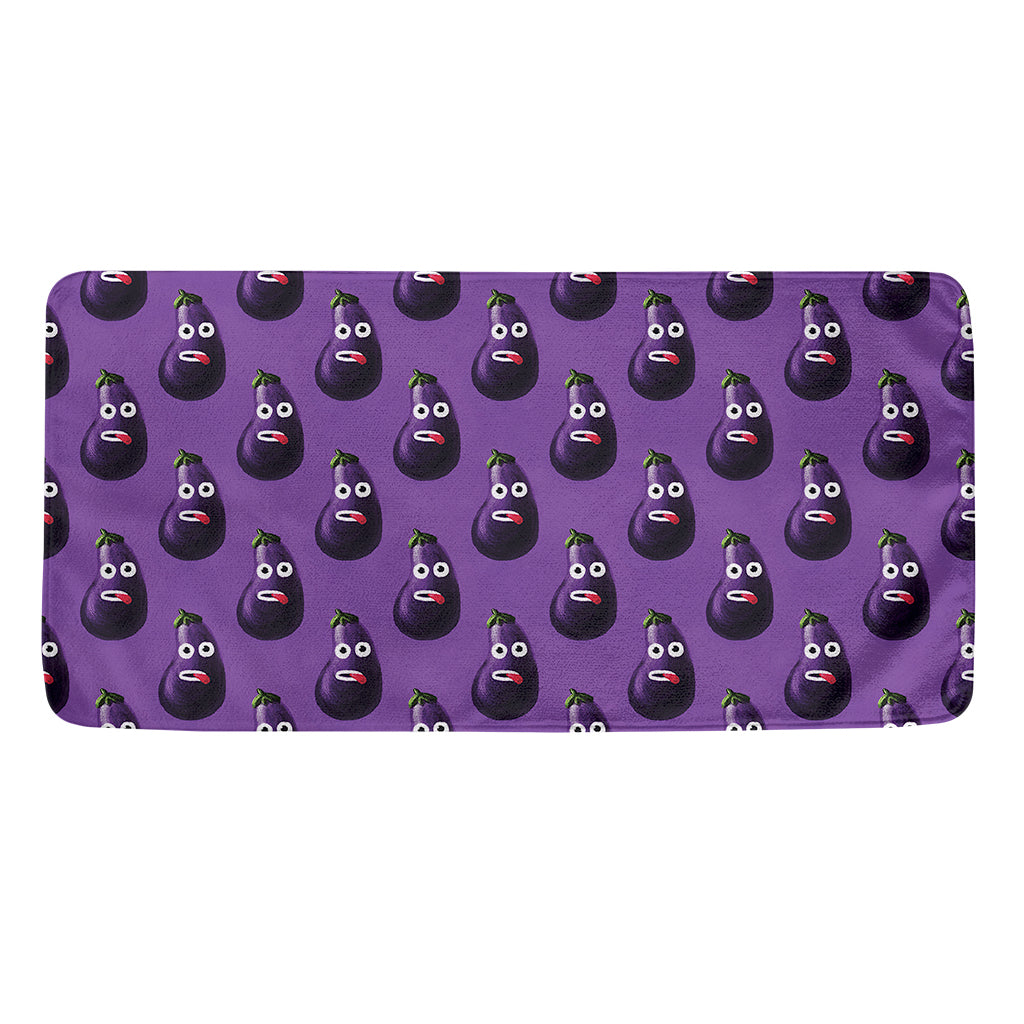Funny Eggplant Pattern Print Towel