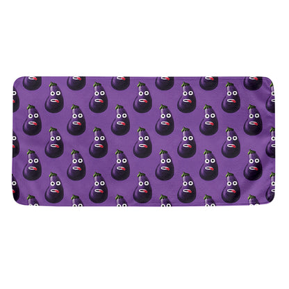 Funny Eggplant Pattern Print Towel