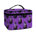 Funny Eggplant Pattern Print Travel Makeup Bag