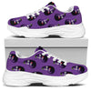 Funny Eggplant Pattern Print White Chunky Shoes