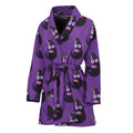 Funny Eggplant Pattern Print Women's Bathrobe