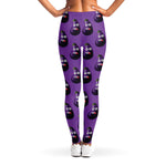 Funny Eggplant Pattern Print Women's Leggings