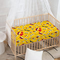 Funny Emoji Pattern Print Baby Crib Sheet