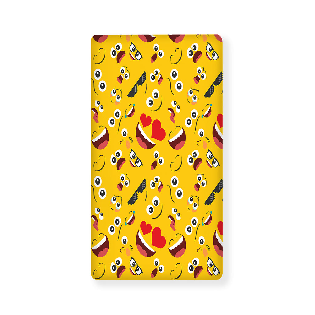 Funny Emoji Pattern Print Baby Crib Sheet