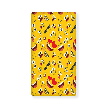 Funny Emoji Pattern Print Baby Crib Sheet