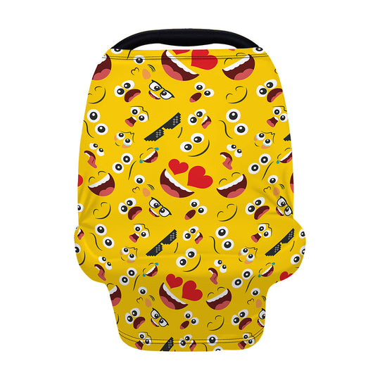 Funny Emoji Pattern Print Baby Seat Cover