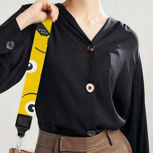 Funny Emoji Pattern Print Bag Strap