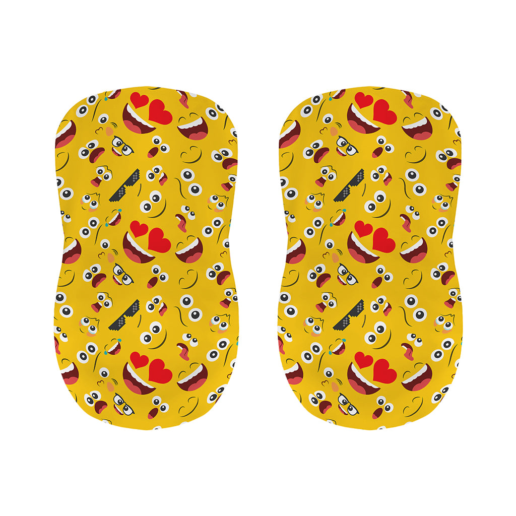 Funny Emoji Pattern Print Bar Stool Covers