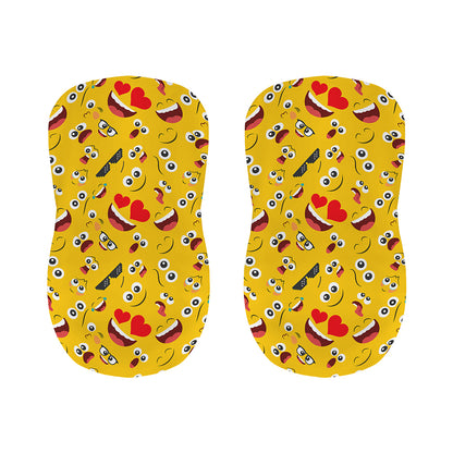 Funny Emoji Pattern Print Bar Stool Covers
