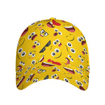 Funny Emoji Pattern Print Baseball Cap