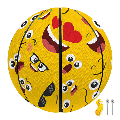 Funny Emoji Pattern Print Basketball