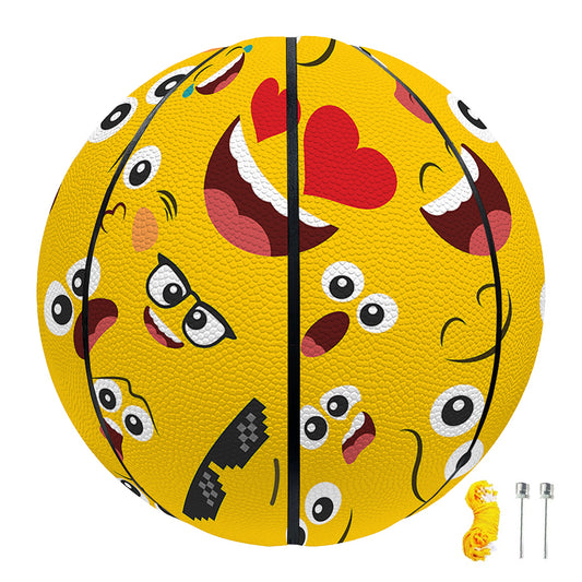 Funny Emoji Pattern Print Basketball