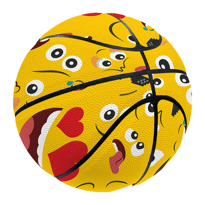 Funny Emoji Pattern Print Basketball