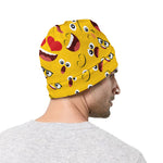 Funny Emoji Pattern Print Beanie