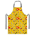 Funny Emoji Pattern Print Bib Apron With Pocket