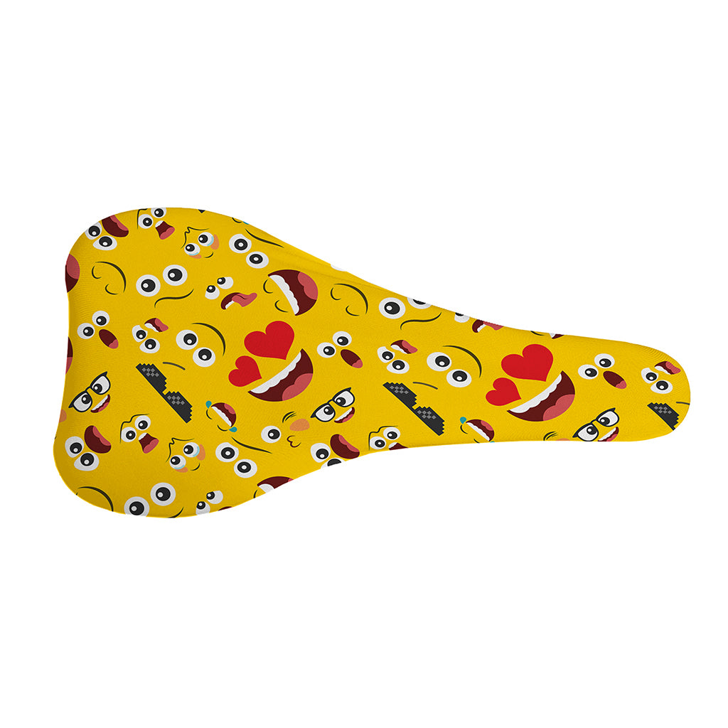Funny Emoji Pattern Print Bicycle Seat Cover