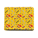 Funny Emoji Pattern Print Bifold Wallet