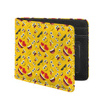 Funny Emoji Pattern Print Bifold Wallet