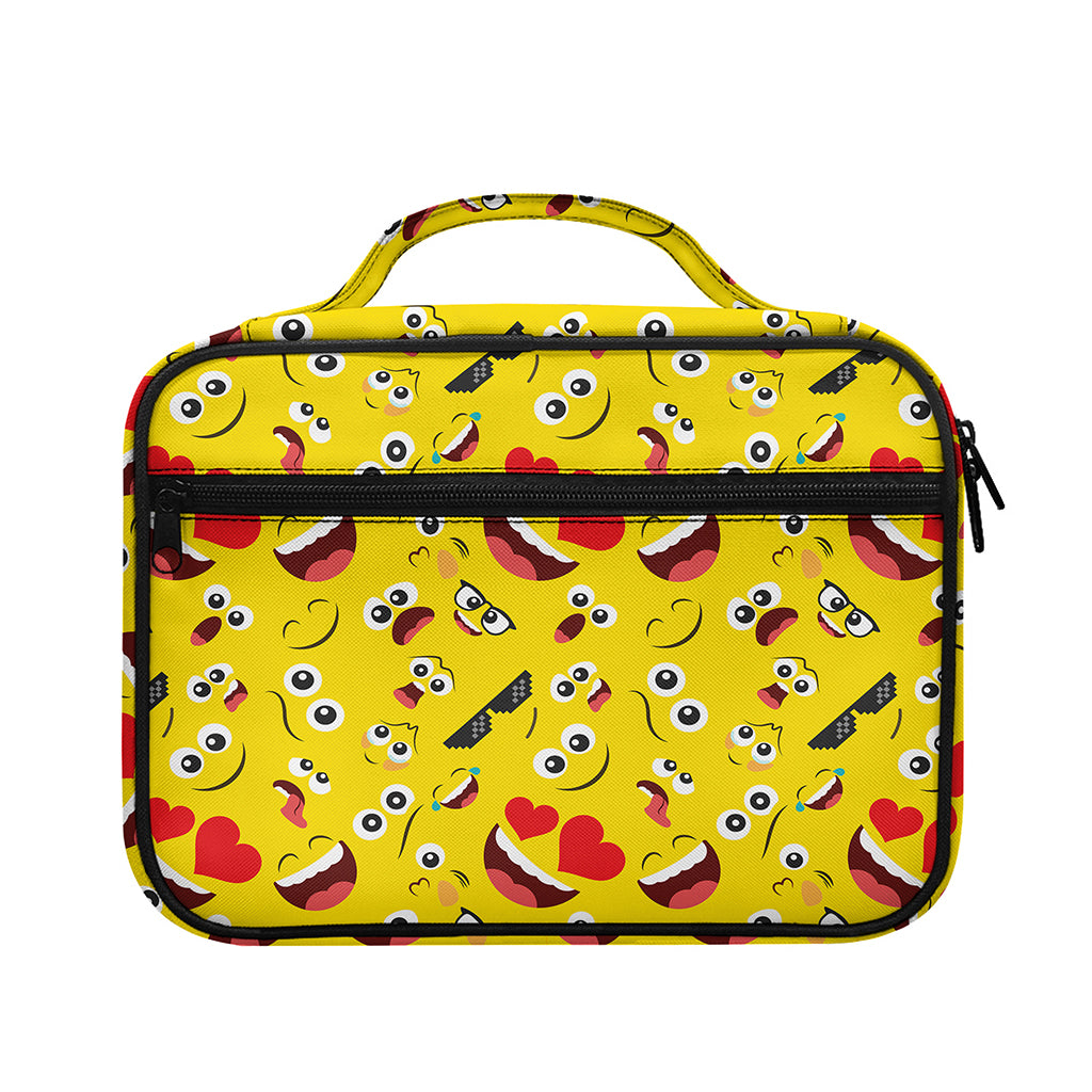 Funny Emoji Pattern Print Briefcase Bible Bag