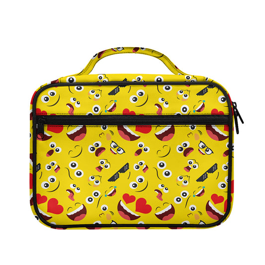Funny Emoji Pattern Print Briefcase Bible Bag
