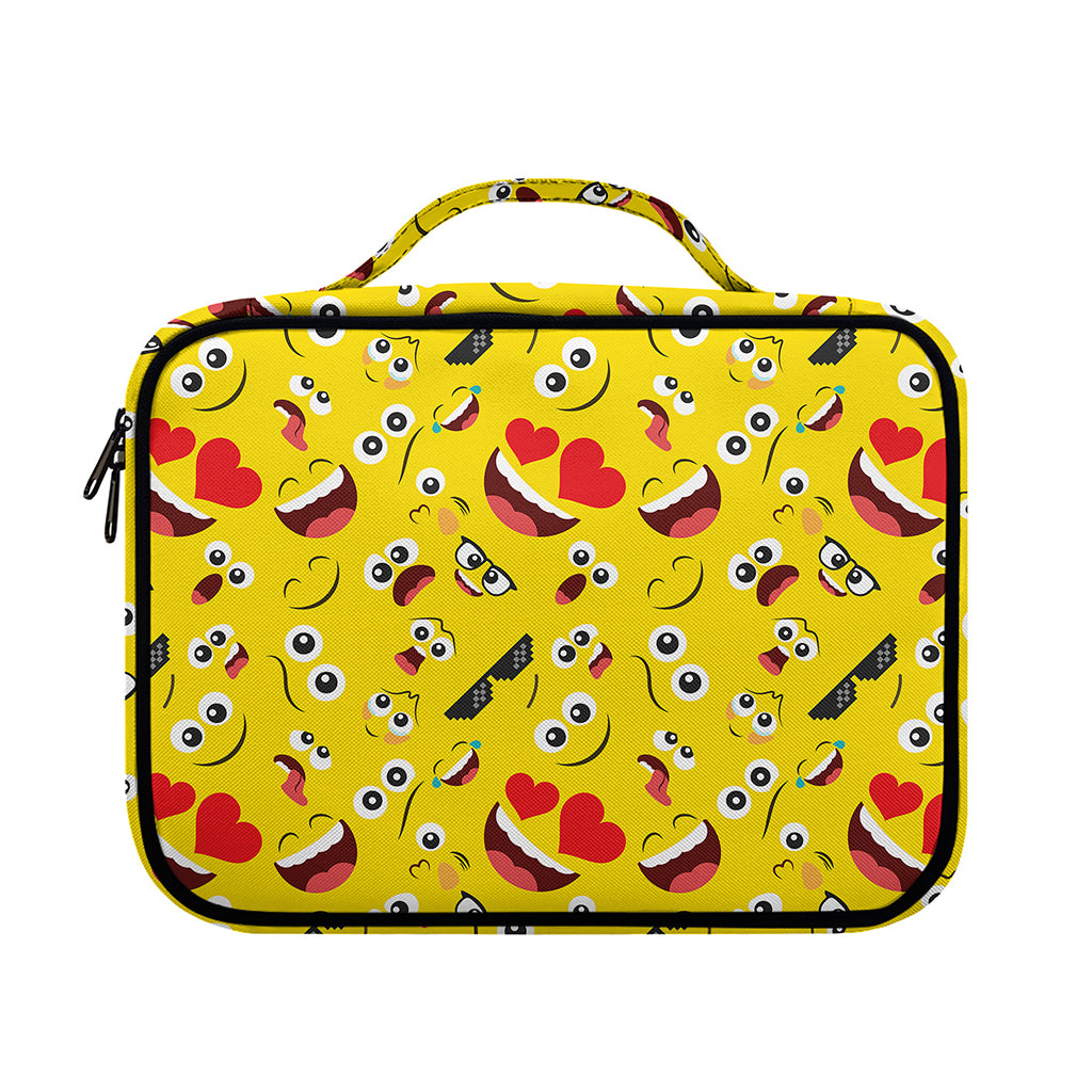 Funny Emoji Pattern Print Briefcase Bible Bag