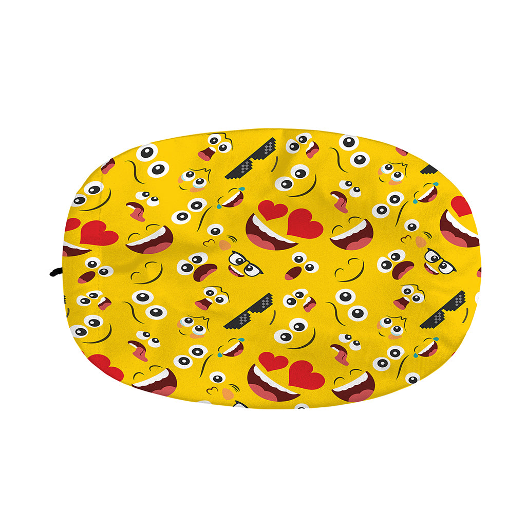 Funny Emoji Pattern Print Car Side Mirror Covers