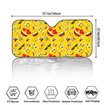 Funny Emoji Pattern Print Car Windshield Sun Shade