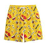 Funny Emoji Pattern Print Cotton Shorts