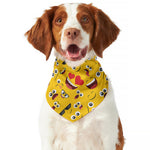 Funny Emoji Pattern Print Dog Bandana
