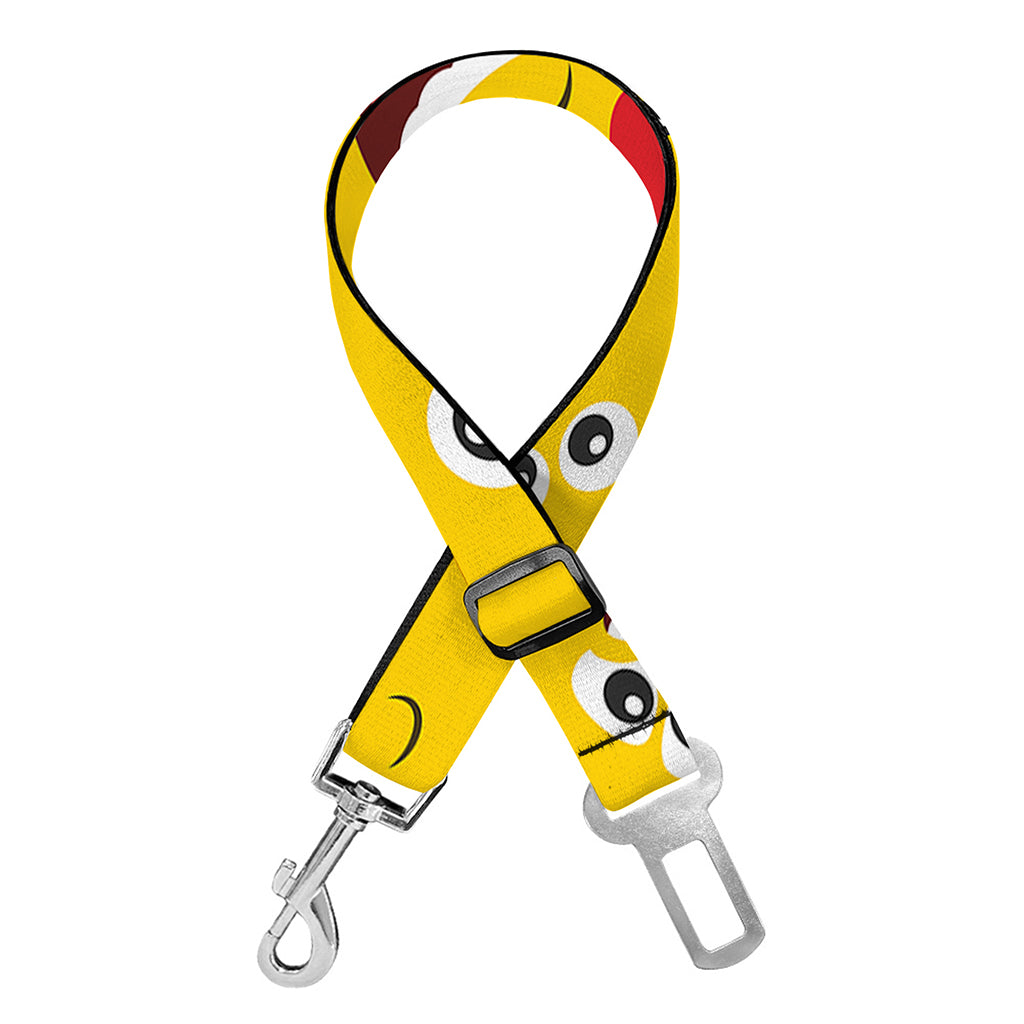 Funny Emoji Pattern Print Dog Seat Belt