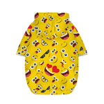 Funny Emoji Pattern Print Dog Zip Up Hoodie