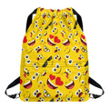 Funny Emoji Pattern Print Drawstring Backpack