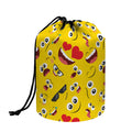 Funny Emoji Pattern Print Drawstring Makeup Bag