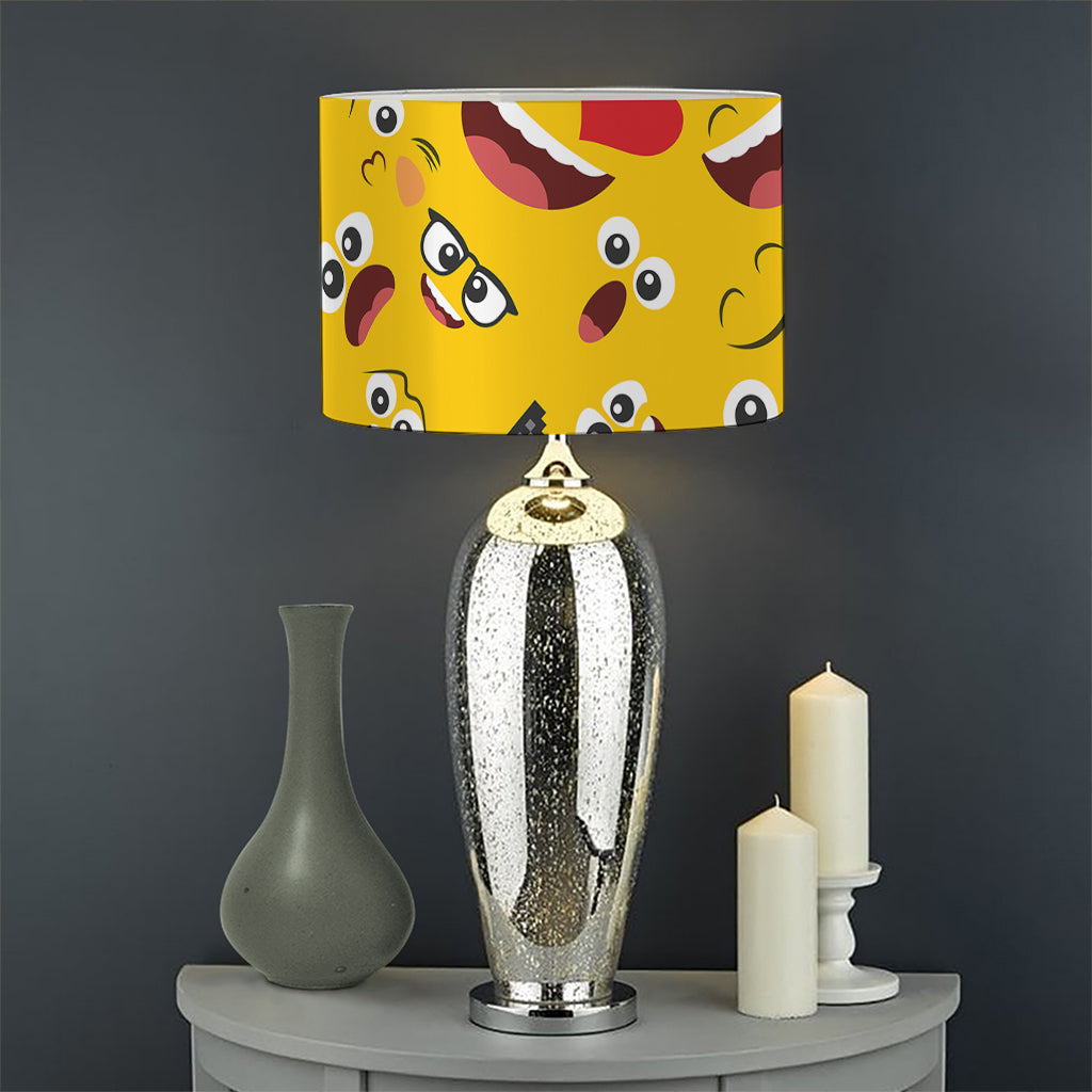Funny Emoji Pattern Print Drum Lamp Shade