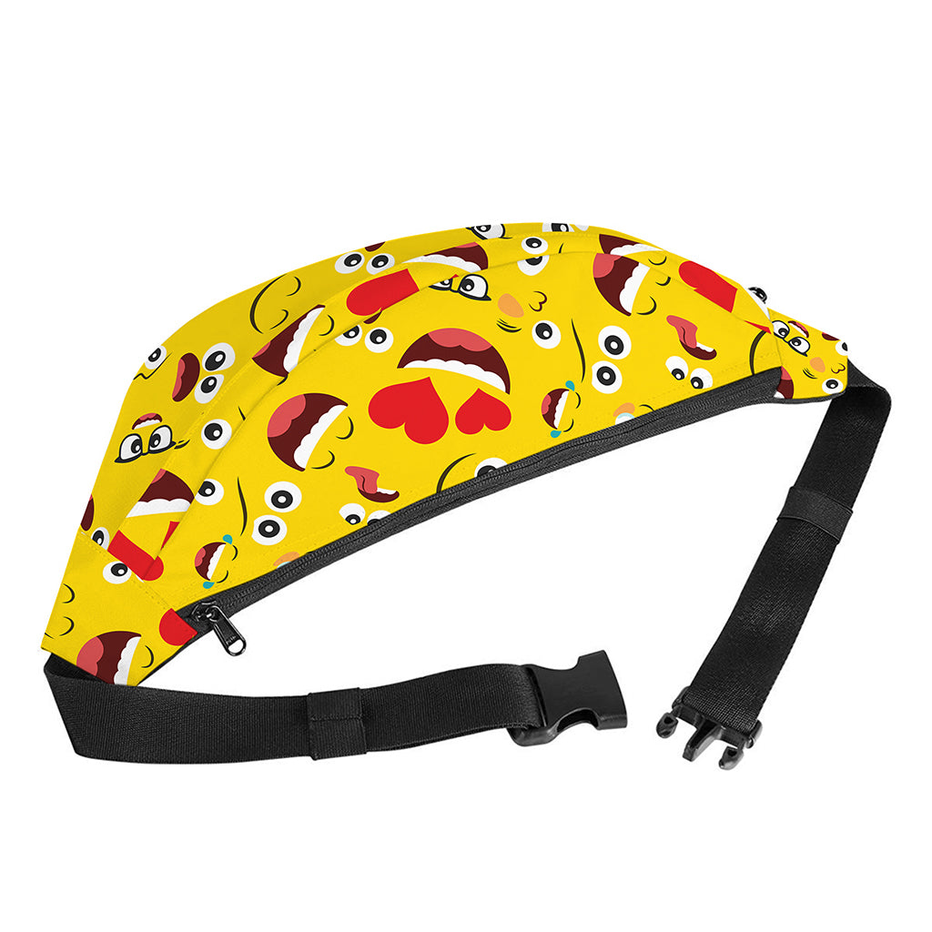 Funny Emoji Pattern Print Fanny Pack