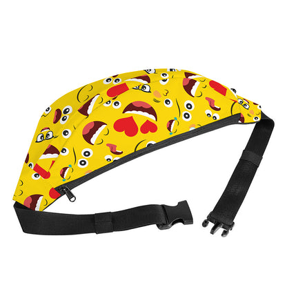 Funny Emoji Pattern Print Fanny Pack