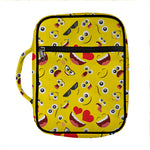 Funny Emoji Pattern Print Front Pocket Bible Bag