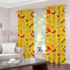 Funny Emoji Pattern Print Grommet Curtains